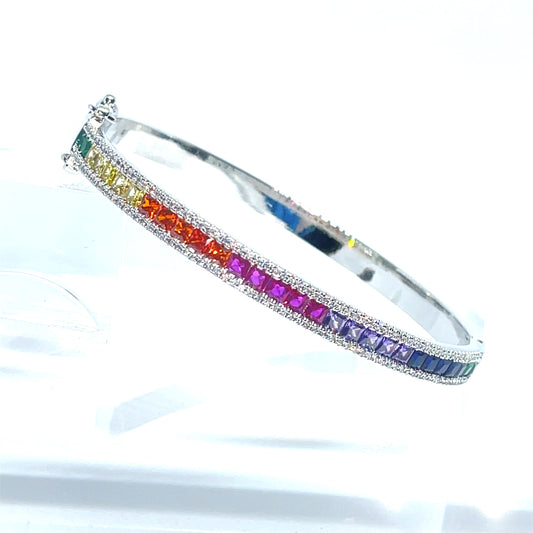Hope - Rainbow Bangle Bracelet