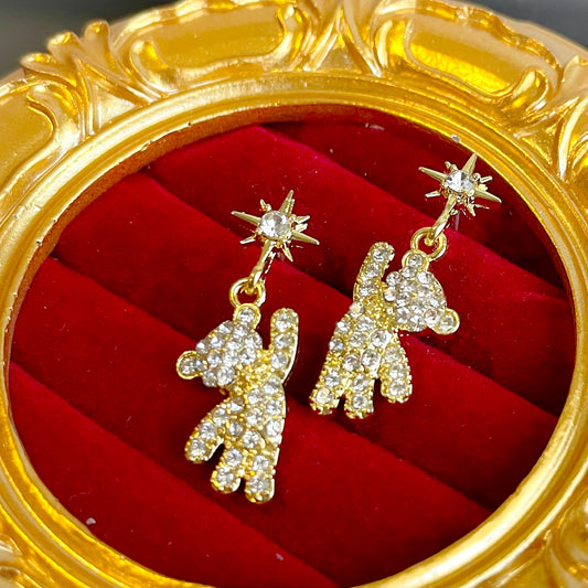 Flying Teddy Earrings