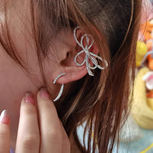 Asymmetrical Ribbon Ear Cuff Earring