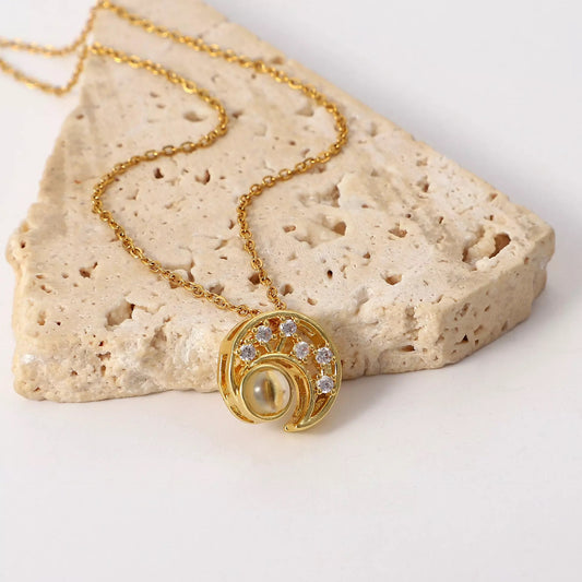 I Love You 100% Crescent Moon Necklace