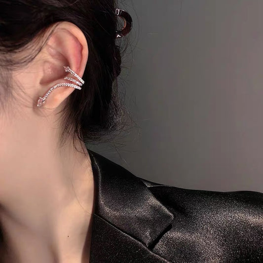 Crystal Serpent Ear Cuffs