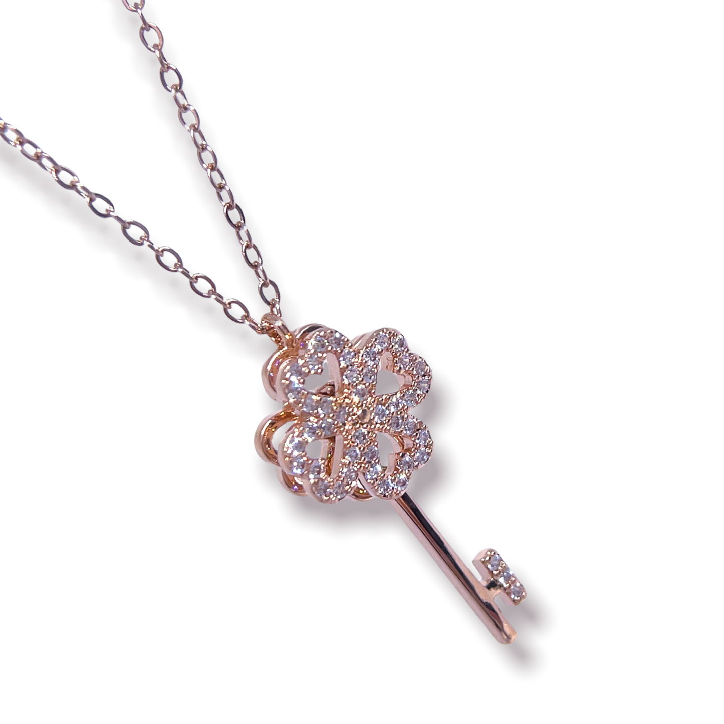 Evangeline *Rotating Lucky Clover* Necklace