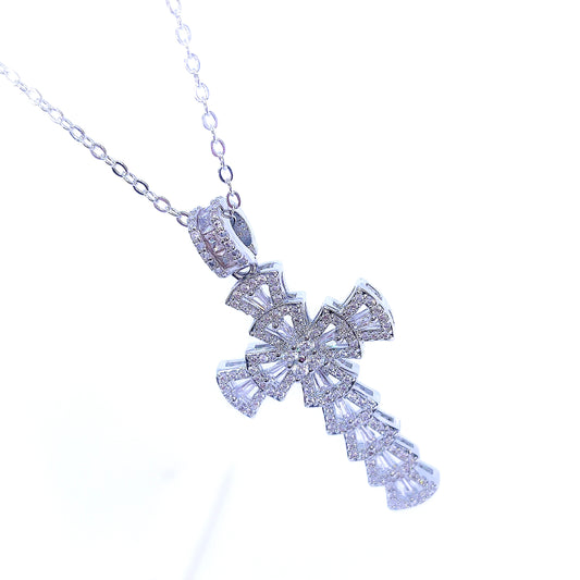 Gothic Lolita Crystal Cross Necklace