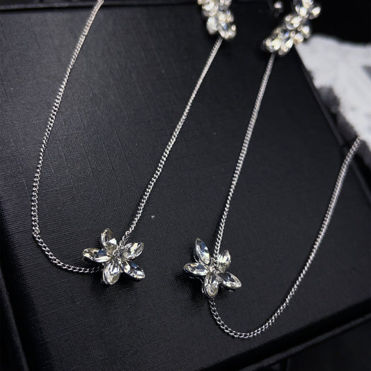 Flower Threader Ear cuff Earrings