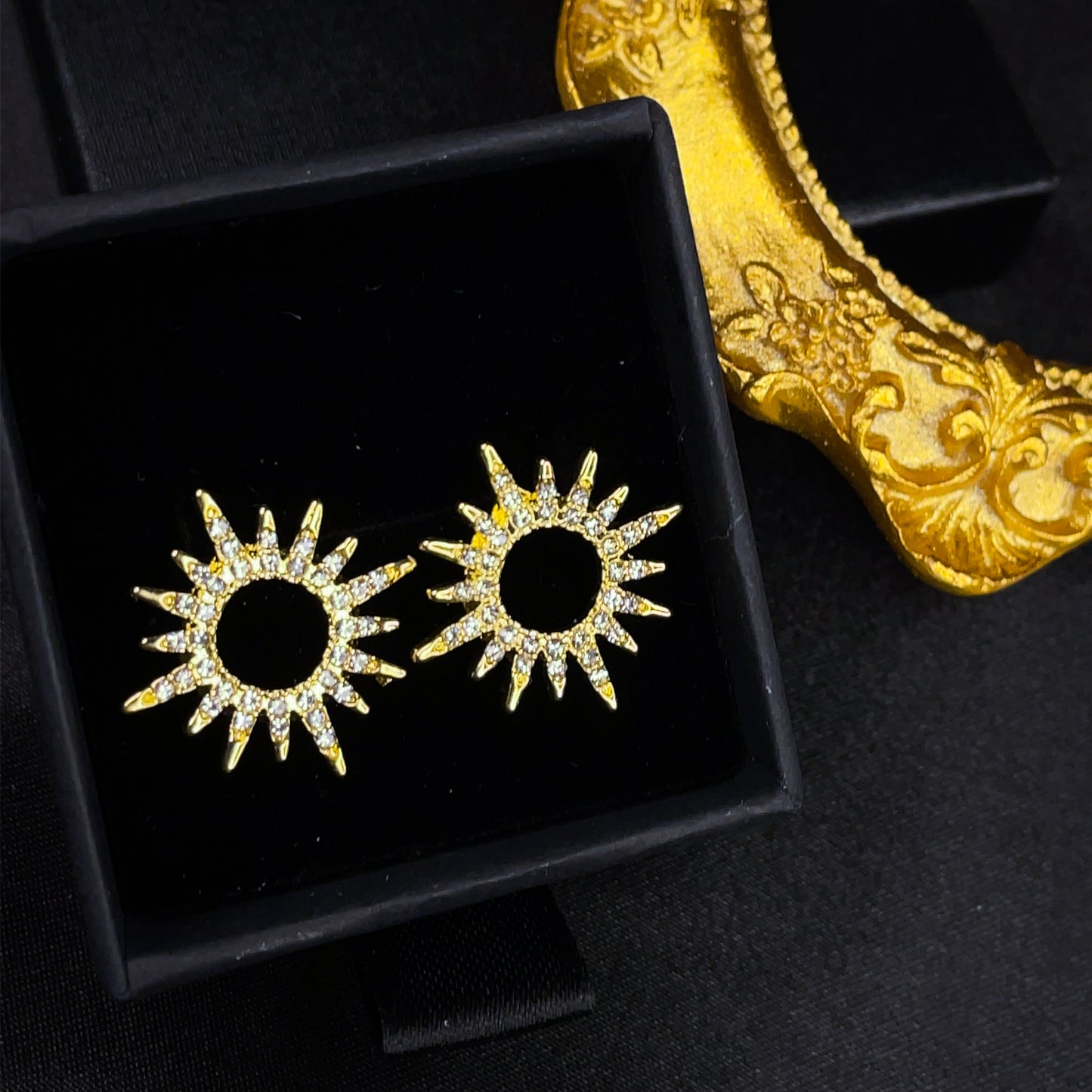 Gold Sun Studs