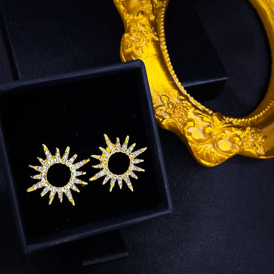 Gold Sun Studs