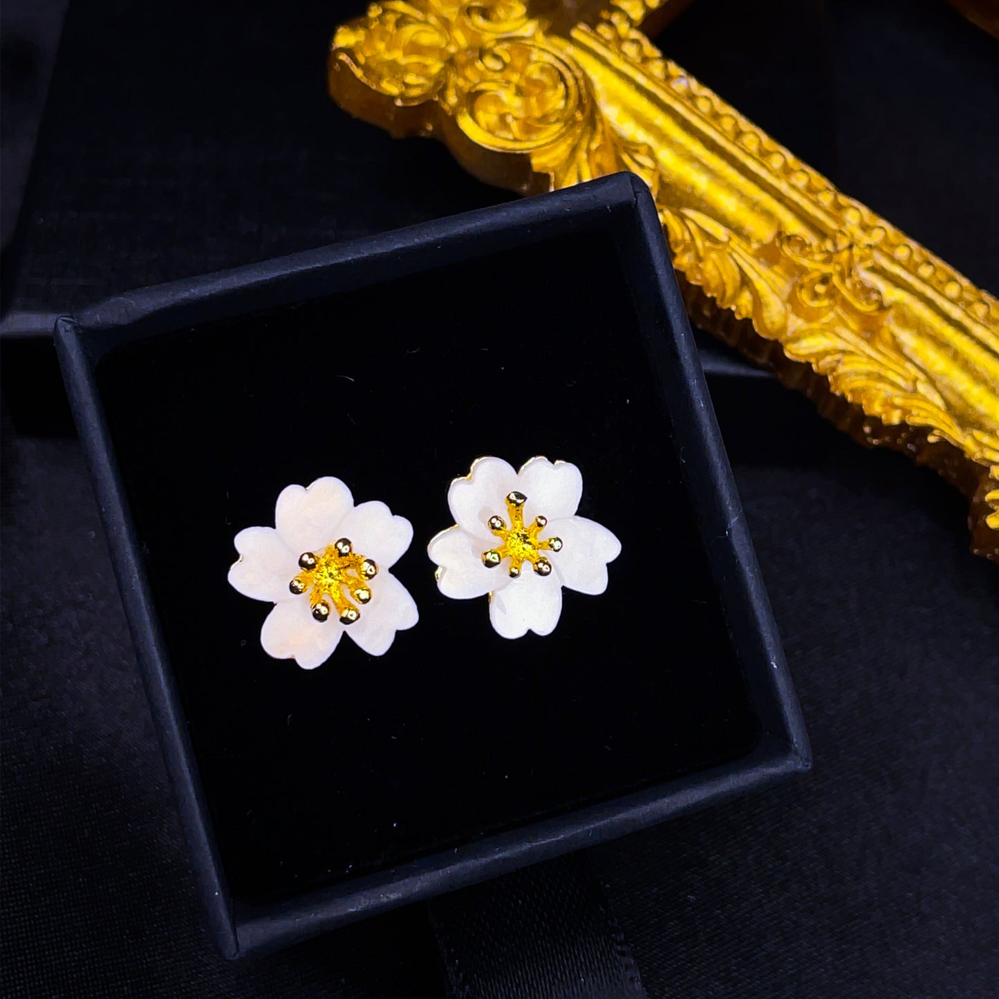 White Flower Studs