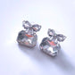 Silver Crystal Bow Studs