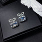 Silver Crystal Bow Studs