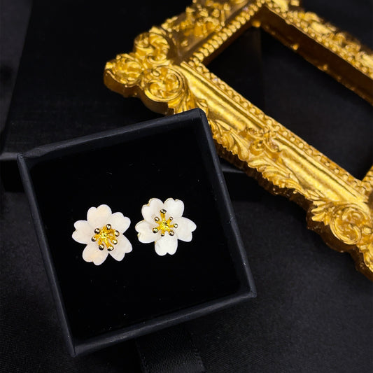 White Flower Studs